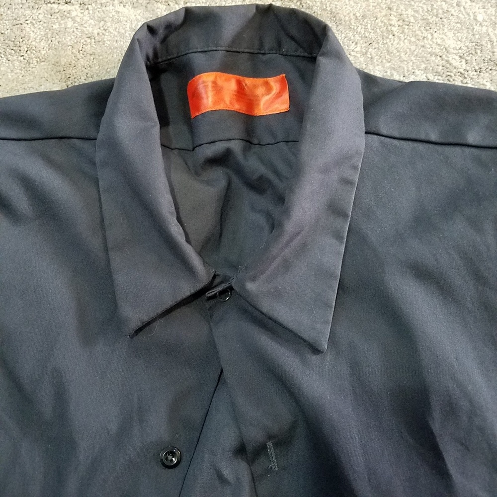 Dickies Charcoal Grey Button Up Uniform Shirt